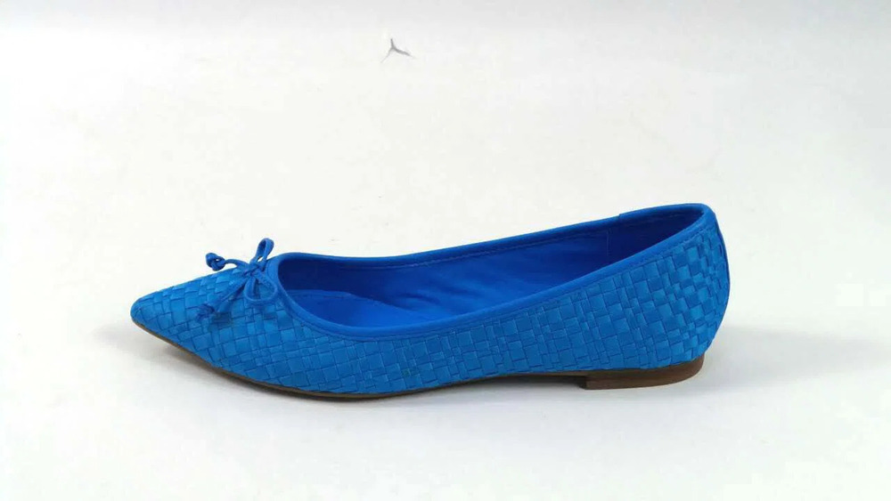 Marc Fisher Woven Pointed-Toe Flats Apala Blue - Medium